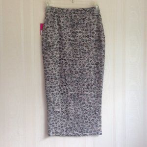 NWTHeather Gray Stretchy Animal Print Pencil Skirt